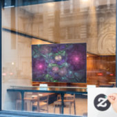 Farbenfrohe Glitterwochen Modernes Abstraktes Frak Fensteraufkleber (Café-Fenster)