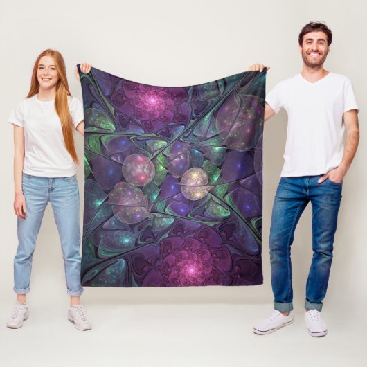 Farbenfrohe Glitterwochen Modernes Abstraktes Frak Fleecedecke (Beispiel)