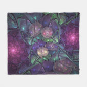 Farbenfrohe Glitterwochen Modernes Abstraktes Frak Fleecedecke (Vorderseite (Horizontal))