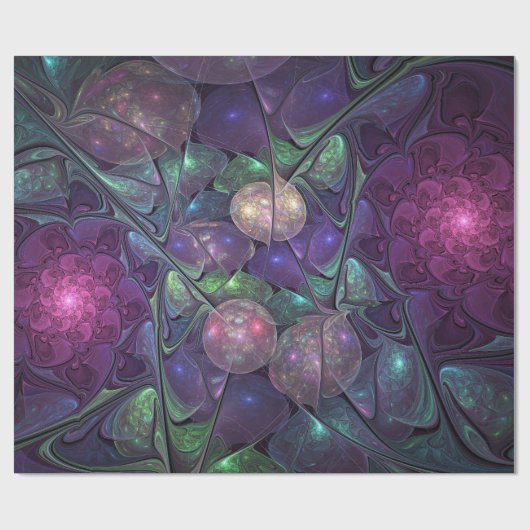 Farbenfrohe Glitterwochen Modernes Abstraktes Frak Geschenkpapier (Flach)