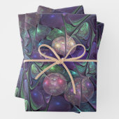 Farbenfrohe Glitterwochen Modernes Abstraktes Frak Geschenkpapier Set (Beispiel)