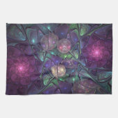 Farbenfrohe Glitterwochen Modernes Abstraktes Frak Geschirrtuch (Horizontal)