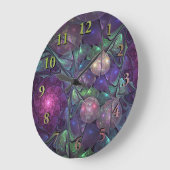 Farbenfrohe Glitterwochen Modernes Abstraktes Frak Große Wanduhr (Winkel)