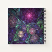 Farbenfrohe Glitterwochen Modernes Abstraktes Frak Notizblock (Rückseite)