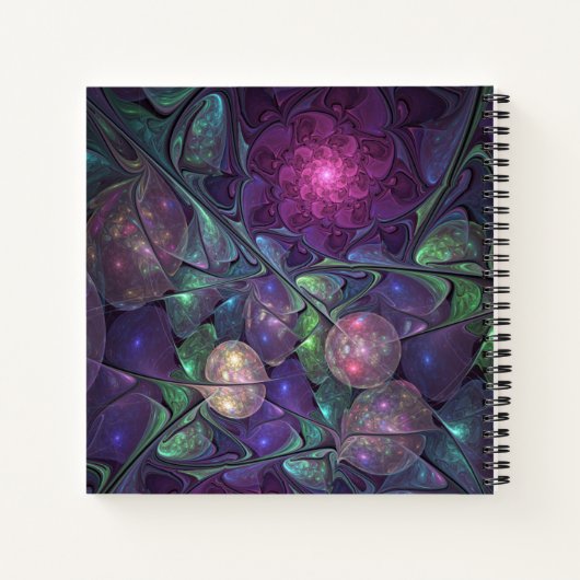 Farbenfrohe Glitterwochen Modernes Abstraktes Frak Notizblock (Rückseite)