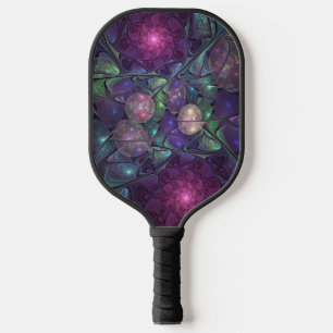 Farbenfrohe Glitterwochen Modernes Abstraktes Frak Pickleball Schläger