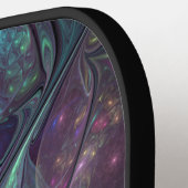 Farbenfrohe Glitterwochen Modernes Abstraktes Frak Pickleball Schläger (Linke Seite)