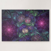 Farbenfrohe Glitterwochen Modernes Abstraktes Frak Puzzle (Horizontal)