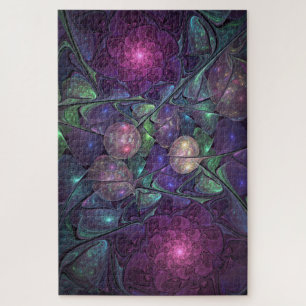 Farbenfrohe Glitterwochen Modernes Abstraktes Frak Puzzle