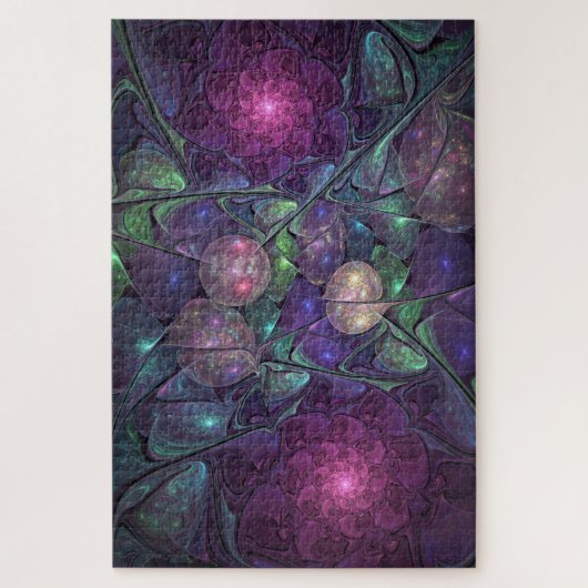 Farbenfrohe Glitterwochen Modernes Abstraktes Frak Puzzle (Vertikal)