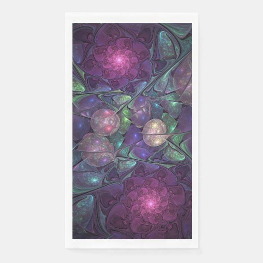 Farbenfrohe Glitterwochen Modernes Abstraktes Frak Serviette (Vorderseite)