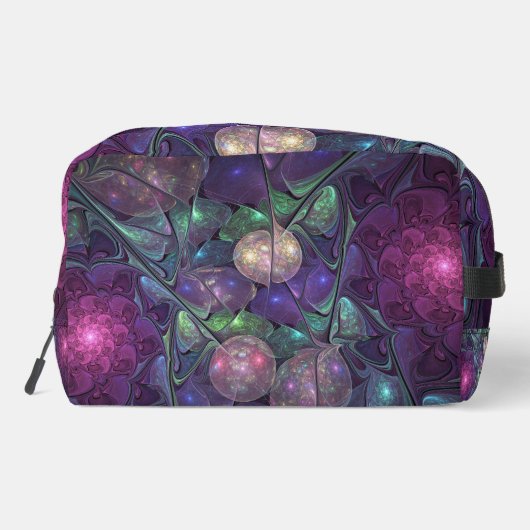 Farbenfrohe Glitterwochen Modernes Abstraktes Frak Waschbeutel (Rückseite)