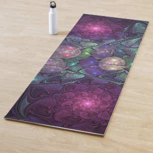 Farbenfrohe Glitterwochen Modernes Abstraktes Frak Yogamatte