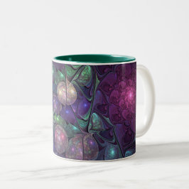 Farbenfrohe Glitterwochen Modernes Abstraktes Frak Zweifarbige Tasse