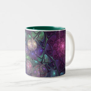 Farbenfrohe Glitterwochen Modernes Abstraktes Frak Zweifarbige Tasse