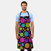 Farbenfrohe Glittery Punkte auf jeder Farbe Schürze (Getragen)