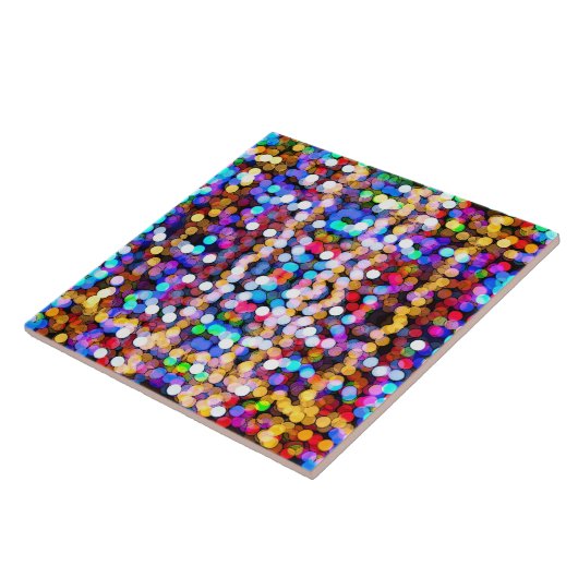 Farbenfrohe Glitzer Art Fliese (Seite)