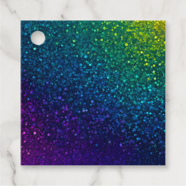 Farbenfrohe Glitzer Art Gift Tags Geschenkanhänger