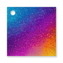 Farbenfrohe Glitzer Art Gift Tags