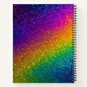 Farbenfrohe Glitzer Art Spirituosen Notebook Notizblock (Rückseite)
