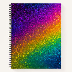 Farbenfrohe Glitzer Art Spirituosen Notebook Notizblock