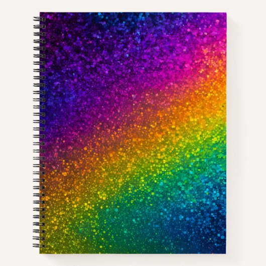 Farbenfrohe Glitzer Art Spirituosen Notebook Notizblock (Vorderseite)