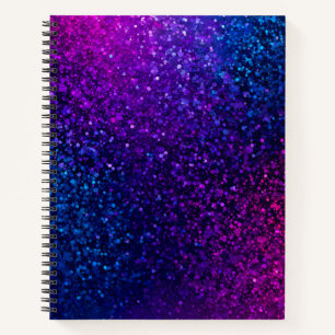 Farbenfrohe Glitzer Art Spirituosen Notebook Notizblock