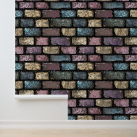 Farbenfrohe Glitzer Brick Pattern