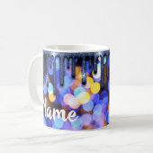 Farbenfrohe Glitzer Design Coffee Tasse Cup (Vorderseite Links)