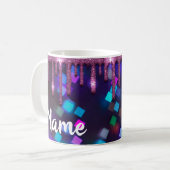 Farbenfrohe Glitzer Design Coffee Tasse Cup (Vorderseite Links)