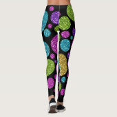 Farbenfrohe Glitzer Dots Wireless-Ladegerät Leggings (Rückseite)