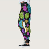 Farbenfrohe Glitzer Dots Wireless-Ladegerät Leggings (Links)