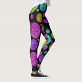 Farbenfrohe Glitzer Dots Wireless-Ladegerät Leggings (Rechts)