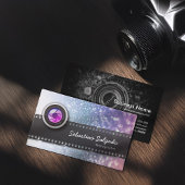 Farbenfrohe Glitzer Glitzern Fotografen Kamerasyst Visitenkarte