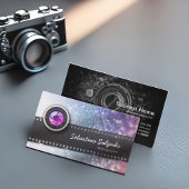 Farbenfrohe Glitzer Glitzern Fotografen Kamerasyst Visitenkarte