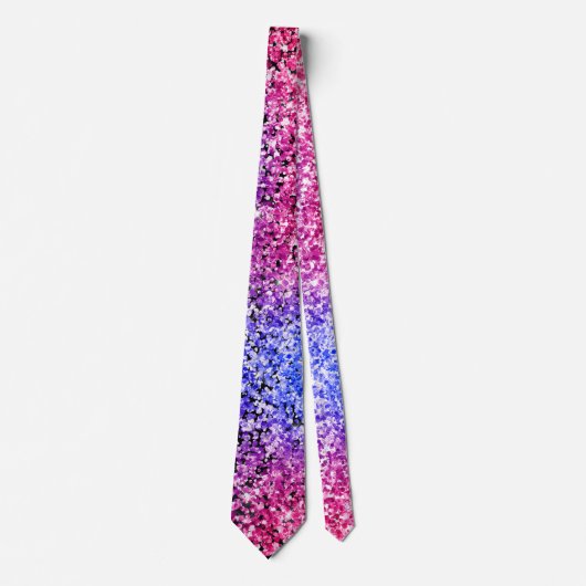 Farbenfrohe Glitzer Glitzern Neck Tie Krawatte (Vorderseite)