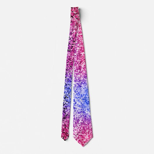 Farbenfrohe Glitzer Glitzern Neck Tie Krawatte (Rückseite)