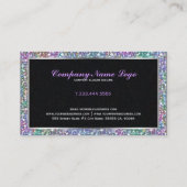 Farbenfrohe Glitzer & Glitzern Silber Akzente 2 Visitenkarte (Rückseite)