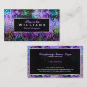 Farbenfrohe Glitzer & Glitzern Silber Akzente 2 Visitenkarte (Vorne/Hinten)