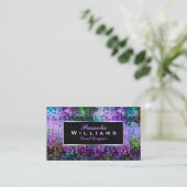 Farbenfrohe Glitzer & Glitzern Silber Akzente 2 Visitenkarte (Stehend Vorderseite)