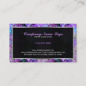 Farbenfrohe Glitzer & Glitzern Silber Akzente 2 Visitenkarte (Rückseite)