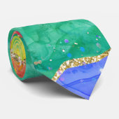 Farbenfrohe Glitzer mit leuchtendem Regenbogen Krawatte (Gerollt)