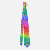 Farbenfrohe Glitzer mit leuchtendem Regenbogen Krawatte (Rückseite)