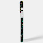 Farbenfrohe Glitzer-Muster für rosa Monogramme Case-Mate iPhone Hülle (Rückseite / Links)