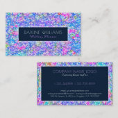 Farbenfrohe Glitzer-Muster Visitenkarte (Vorne/Hinten)