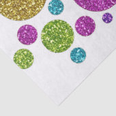 Farbenfrohe Glitzer Punkte Seidenpapier (Ausschnitt)