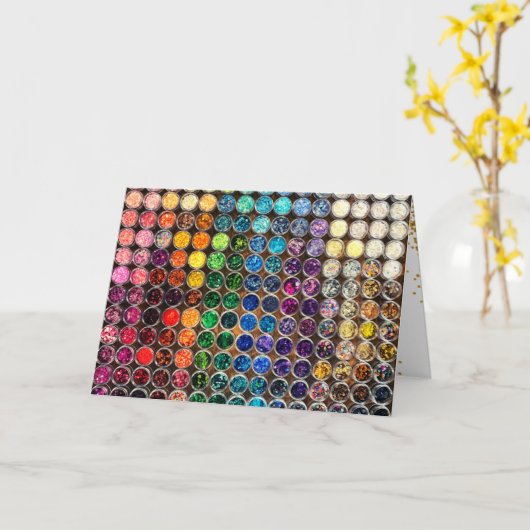 Farbenfrohe Glitzer Sequin Happy Birthday Celebrat Karte (Gelbe Blume)