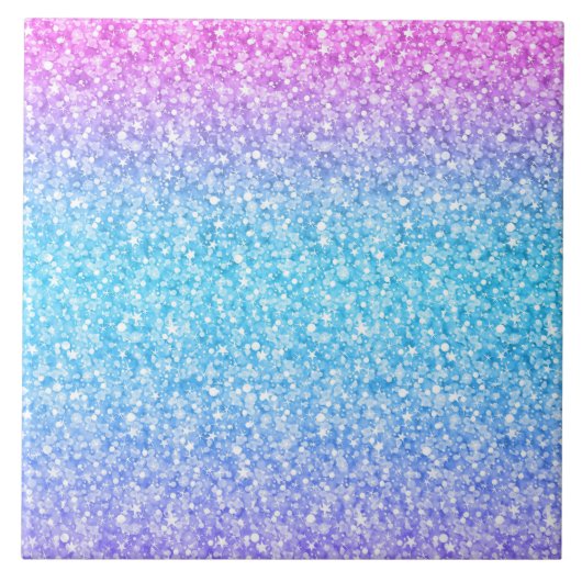 Farbenfrohe Glitzer TextureGlitter Fliese (Vorderseite)