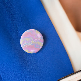 Farbenfrohe Glitzern Rainbow Girl Button