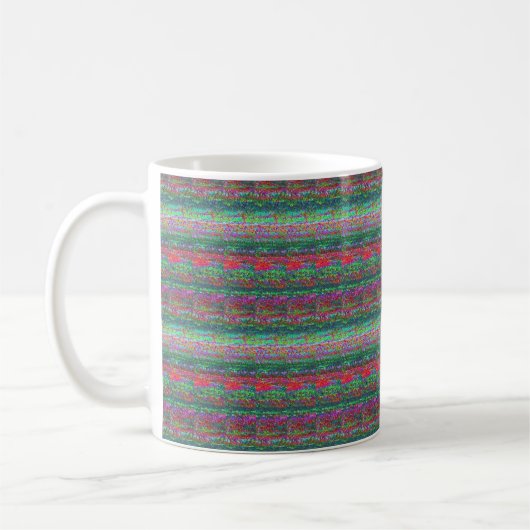 farbenfrohe glitzernde Gestaltung Kaffeetasse (Links)